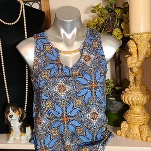Paisley sleeveless blouse size small (no tags)